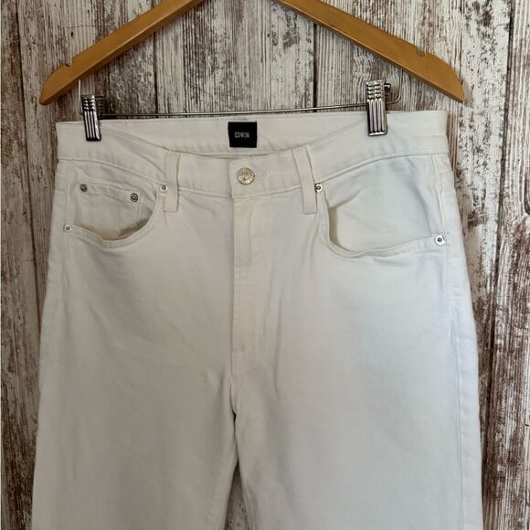 Edwin Marli High Waist Ankle Jeans in Eggshell - Picture 11 of 12
